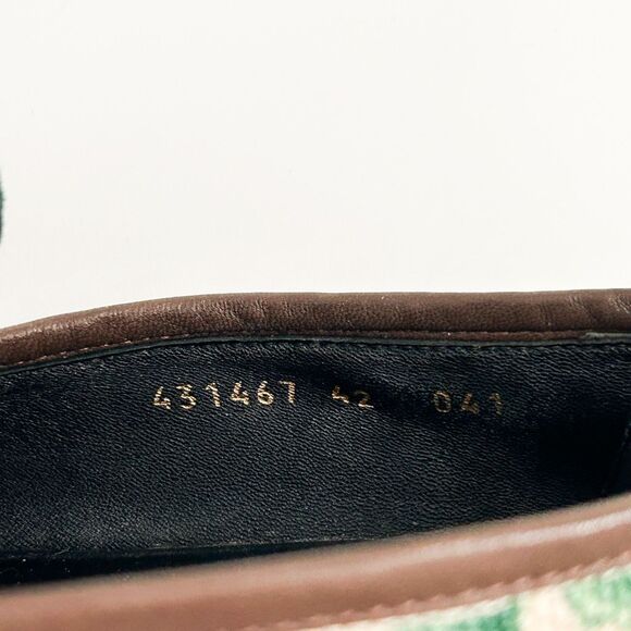 Gucci Jordan Horsebit Floral Loafers Canvas Flats Size 42, 12 - Picture 8 of 14